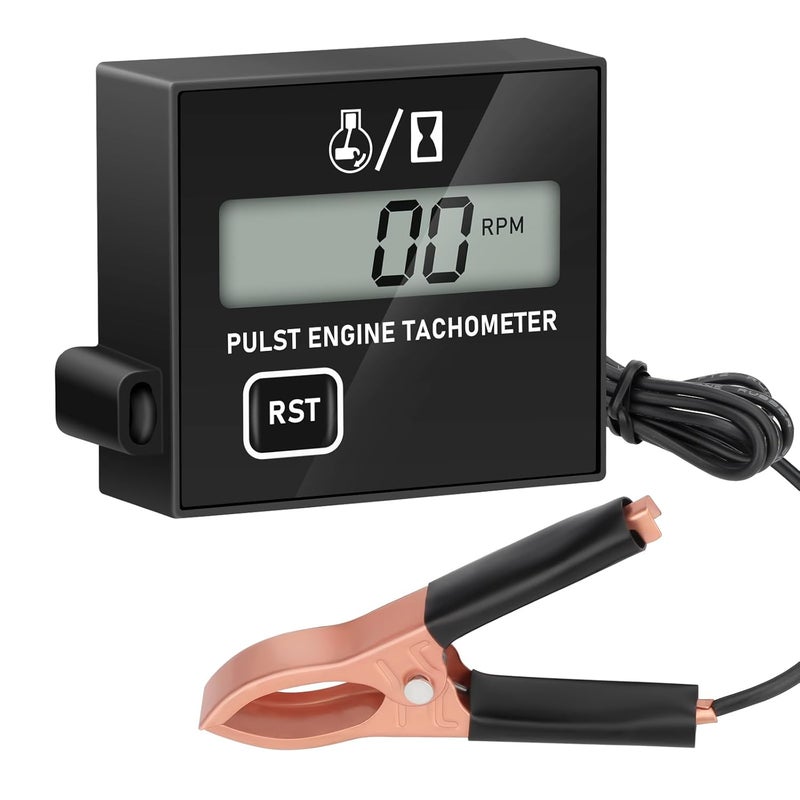 Linkstyle Small Engine Tachometer, Chainsaw Tachometer, RPM Display Compatible with 2 Stroke & 4 Stroke for Chainsaw Marine ATV Motorcycle UTV Engine - Image 1